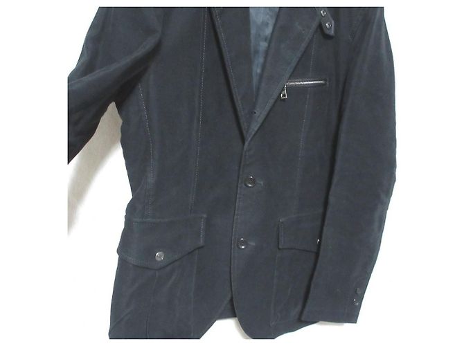 Autre Marque Chaqueta entallada de moleskine EPOCA UOMO Negro - vista 4