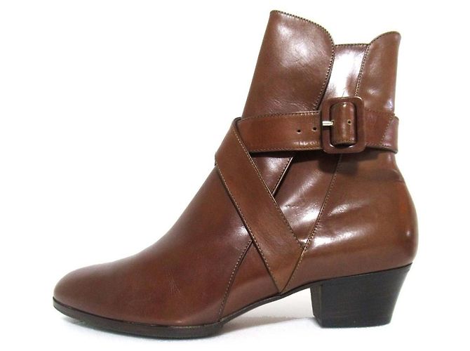 Botas curtas Salvatore Ferragamo Botas Jodhpur Botas de couro - vista 2