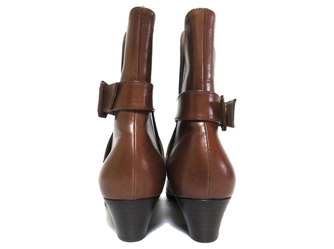 Botas curtas Salvatore Ferragamo Botas Jodhpur Botas de couro - vista 4