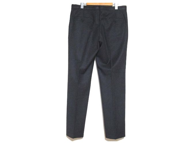 Hermès Pantaloni in misto lana e cashmere Hermes Marrone Grigio antracite - vista 2