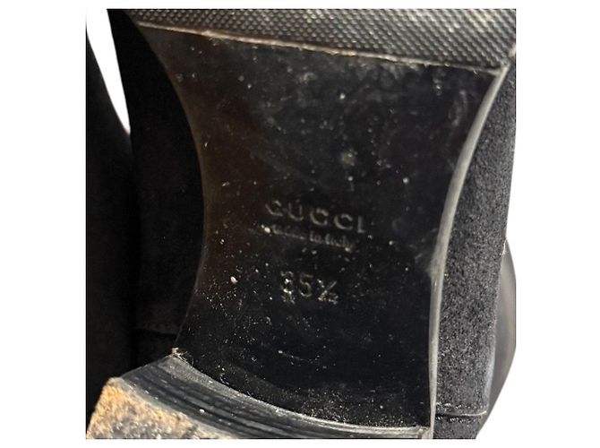 Botas largas de ante Gucci Negro - vista 10