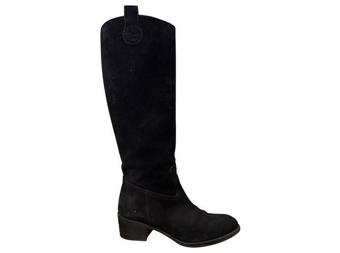 Botas largas de ante Gucci Negro - vista 7