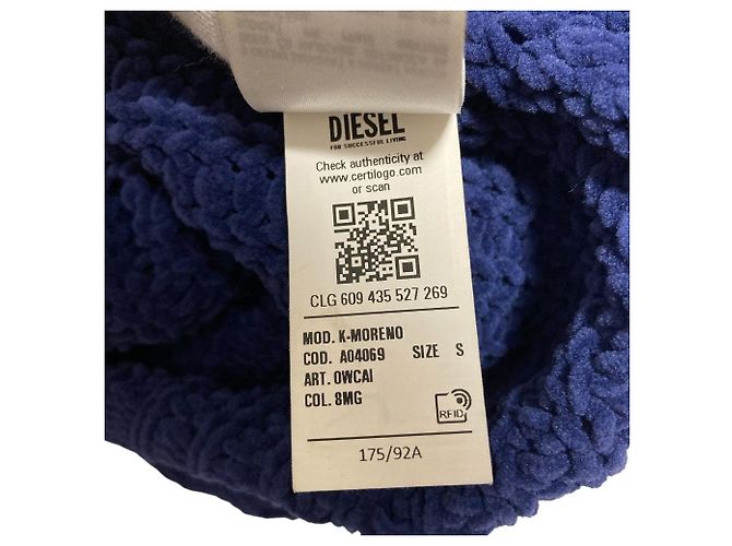 Autre Marque Strickjacke DIESEL K-MORENO Blau - Ansicht 15