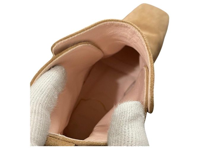 Roger Vivier So Vivier Wildleder-Short-Boots Beige - Ansicht 11