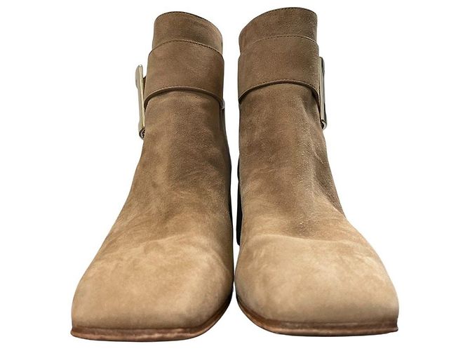Roger Vivier So Vivier Wildleder-Short-Boots Beige - Ansicht 2