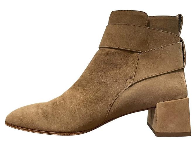 Roger Vivier So Vivier Wildleder-Short-Boots Beige - Ansicht 5