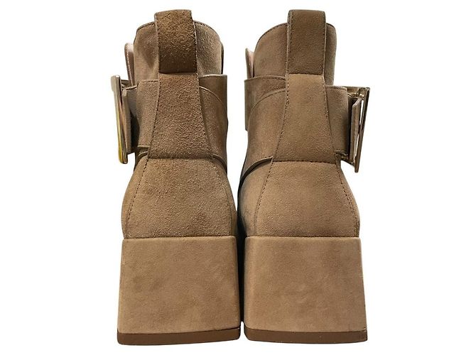Roger Vivier So Vivier Wildleder-Short-Boots Beige - Ansicht 7