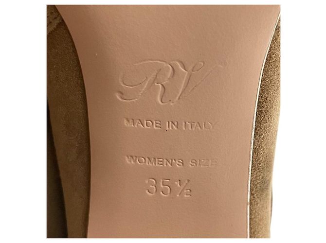 Roger Vivier So Vivier Wildleder-Short-Boots Beige - Ansicht 9