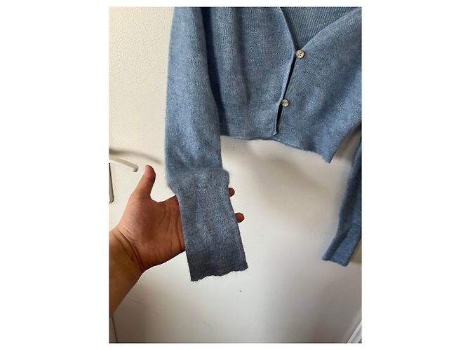 Jacquemus Weste "Le Gilet Alzou" Himmelblau - Größe 36 (S) - Mohair - Ansicht 2