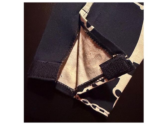Pantalones de algodón con estampado Horsebit Gucci Tom Ford Blanco Azul marino - vista 4