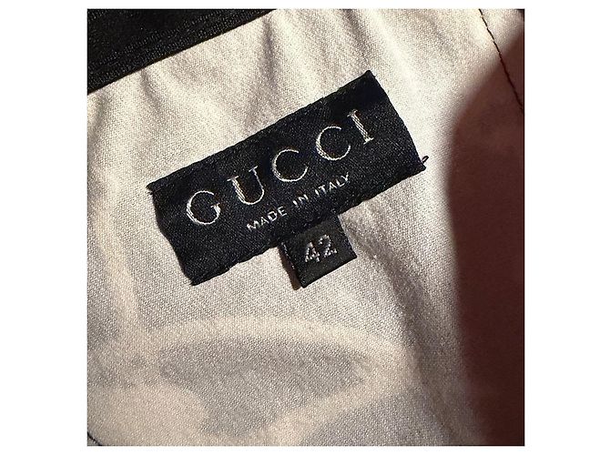 Pantalones de algodón con estampado Horsebit Gucci Tom Ford Blanco Azul marino - vista 7