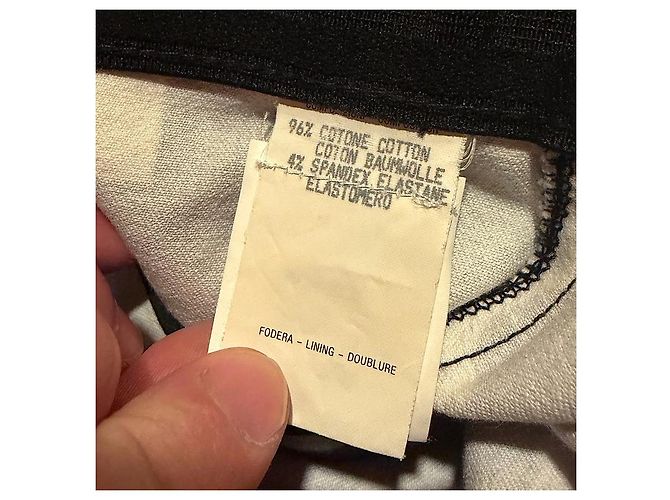 Pantalones de algodón con estampado Horsebit Gucci Tom Ford Blanco Azul marino - vista 8