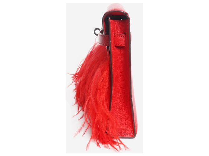 Hermès Borsa Kelly Elan Folie Chamkila in struzzo rosso 2025 - vista 2