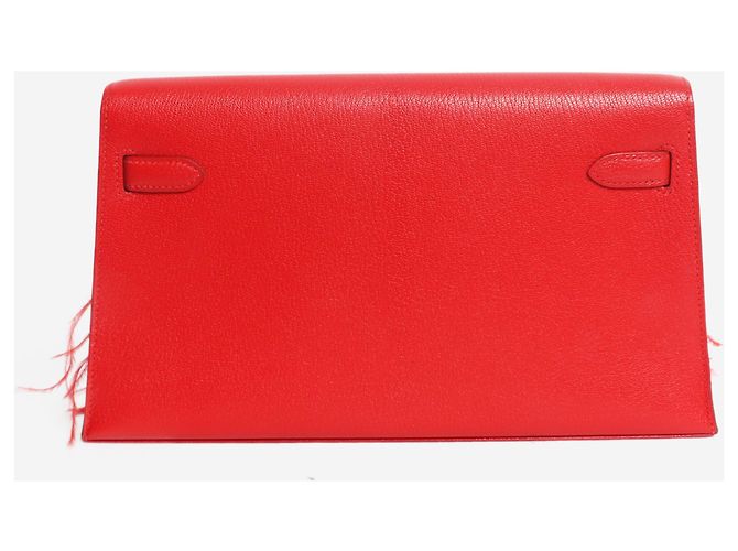 Hermès Borsa Kelly Elan Folie Chamkila in struzzo rosso 2025 - vista 3