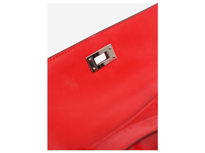 Hermès Borsa Kelly Elan Folie Chamkila in struzzo rosso 2025 - vista 7