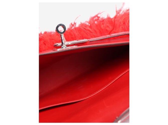 Hermès Borsa Kelly Elan Folie Chamkila in struzzo rosso 2025 - vista 8