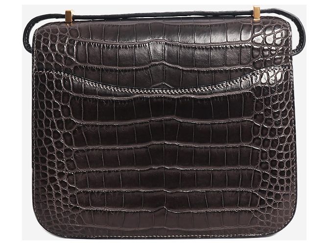 Hermès Borsa Constance in alligatore grigio scuro - vista 2