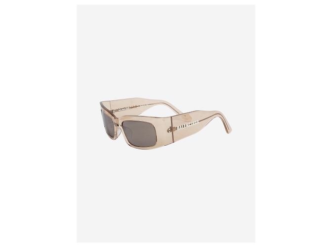 Balenciaga Gafas de sol rectangulares transparentes marrones Castaño - vista 2
