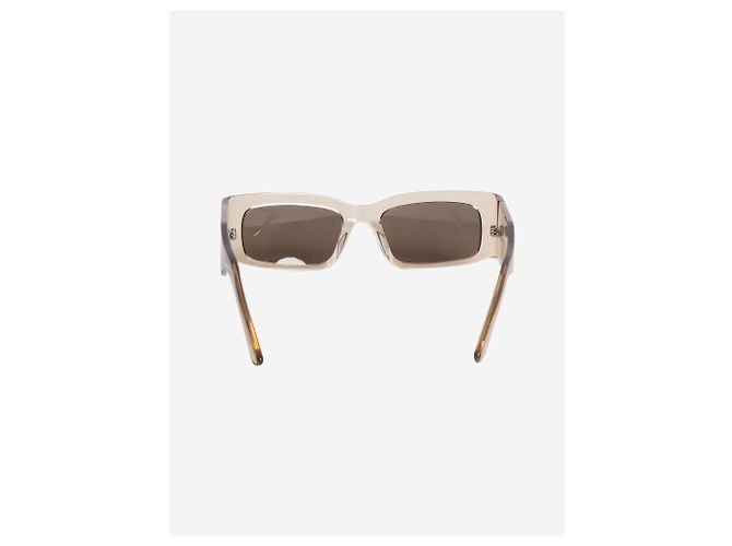 Balenciaga Gafas de sol rectangulares transparentes marrones Castaño - vista 4