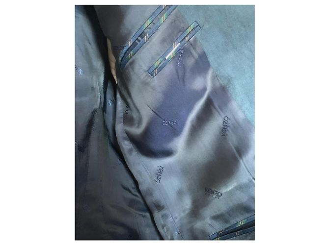 Giacca Kenzo blu navy in cotone e lino Blu scuro - vista 5