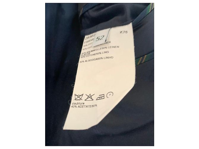 Giacca Kenzo blu navy in cotone e lino Blu scuro - vista 6