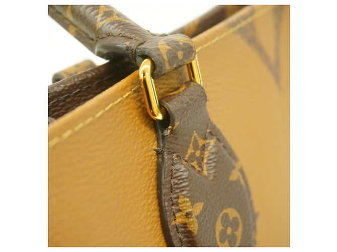 Borsa Tote Louis Vuitton Monogram Giant Reverse OnTheGo MM Marrone - vista 9