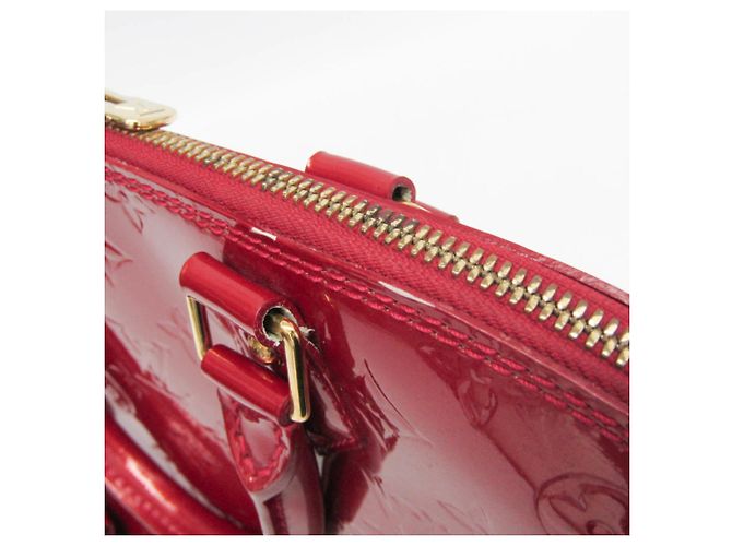 Borsa Louis Vuitton Monogram Vernis Alma GM Rosso - vista 13