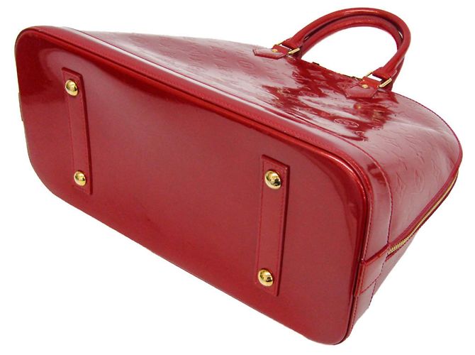 Borsa Louis Vuitton Monogram Vernis Alma GM Rosso - vista 2