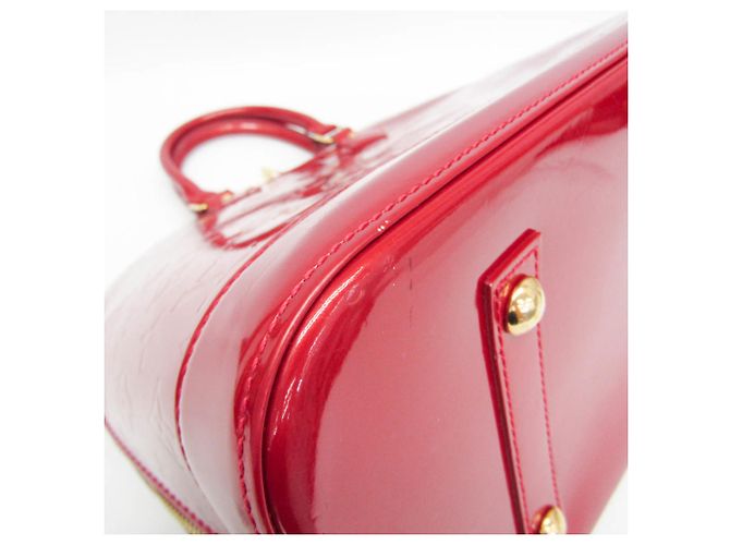 Borsa Louis Vuitton Monogram Vernis Alma GM Rosso - vista 4