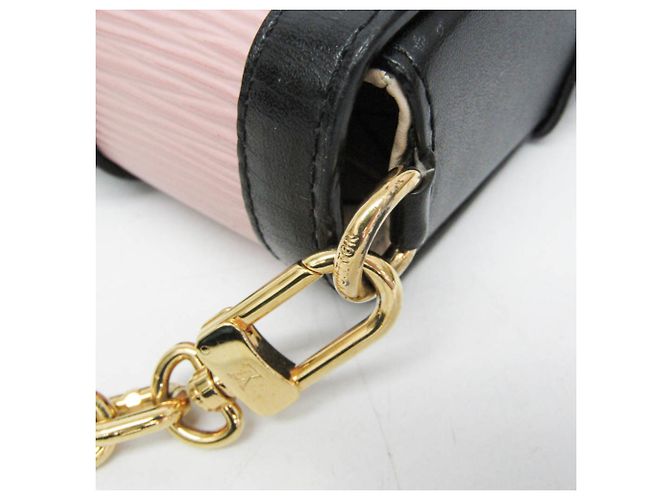 Borsa a tracolla verticale Louis Vuitton Epi Trunk Nero Rosa - vista 10