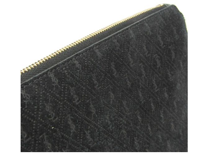 Borsa a tracolla Saint Laurent in pelle monogrammata e scamosciata Nero - vista 11