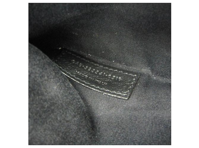 Borsa a tracolla Saint Laurent in pelle monogrammata e scamosciata Nero - vista 17