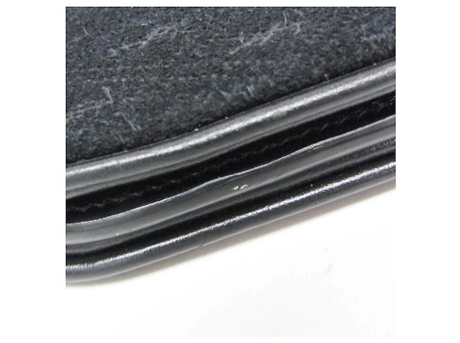Borsa a tracolla Saint Laurent in pelle monogrammata e scamosciata Nero - vista 8