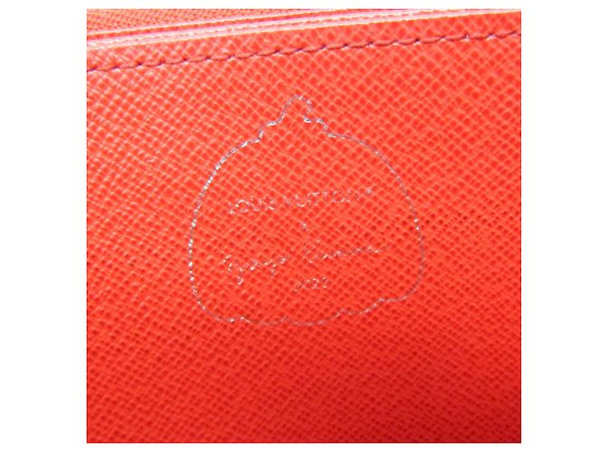 Louis Vuitton Epi LV x YK Zippy Wallet Yayoi Kusama Bianco Rosso - vista 14