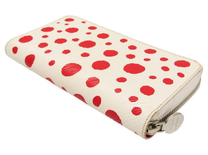 Louis Vuitton Epi LV x YK Zippy Wallet Yayoi Kusama Bianco Rosso - vista 2