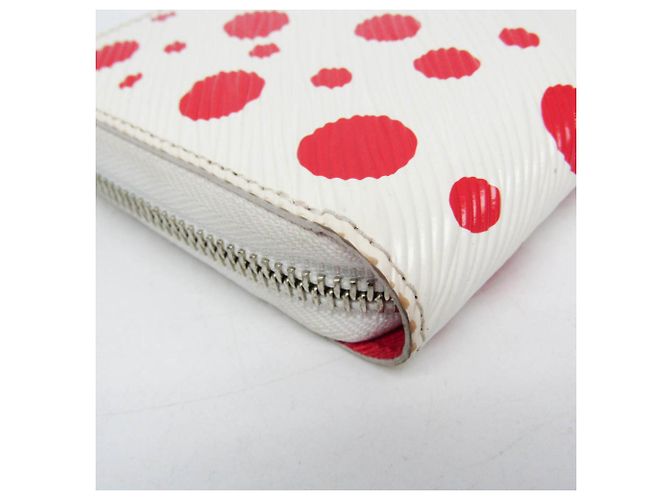 Louis Vuitton Epi LV x YK Zippy Wallet Yayoi Kusama Bianco Rosso - vista 5
