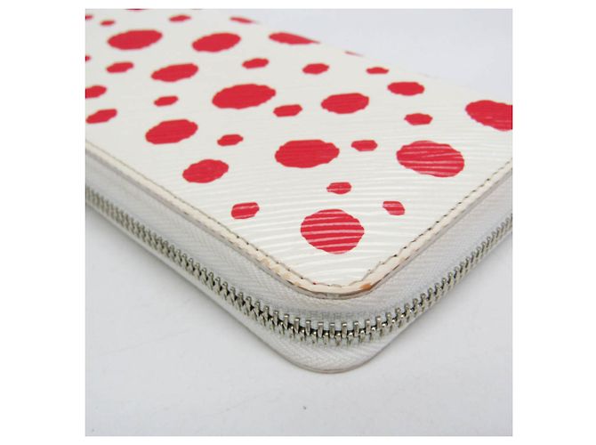 Louis Vuitton Epi LV x YK Zippy Wallet Yayoi Kusama Bianco Rosso - vista 6