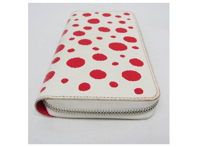 Louis Vuitton Epi LV x YK Zippy Wallet Yayoi Kusama Bianco Rosso - vista 7