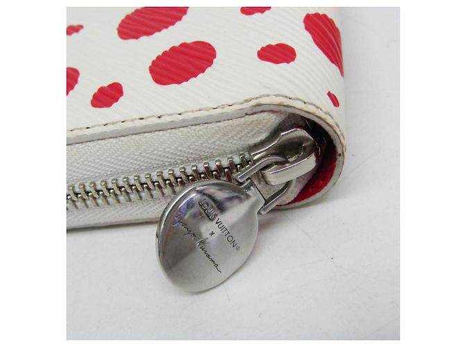 Louis Vuitton Epi LV x YK Zippy Wallet Yayoi Kusama Bianco Rosso - vista 8