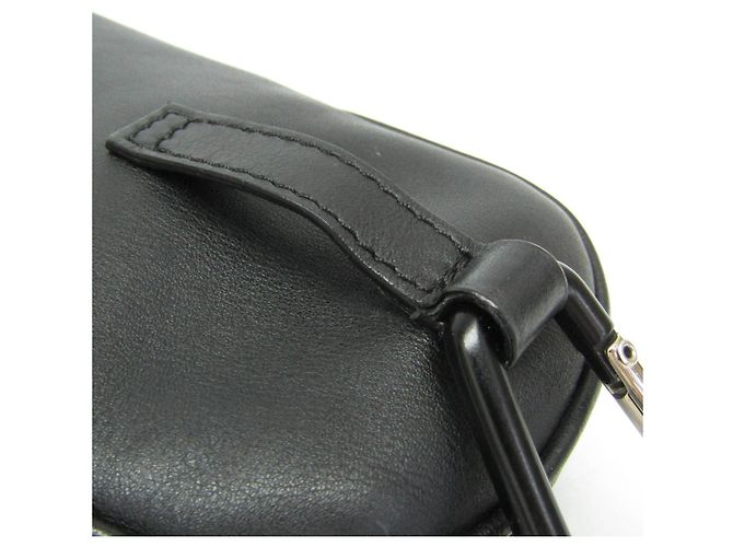 Christian Dior Pochette Small Dior Homme con moschettone Nero - vista 10