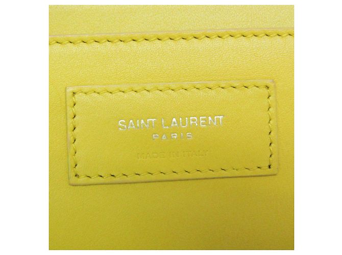 Piccola borsa a tracolla Hobo con catena Saint Laurent Giallo - vista 16