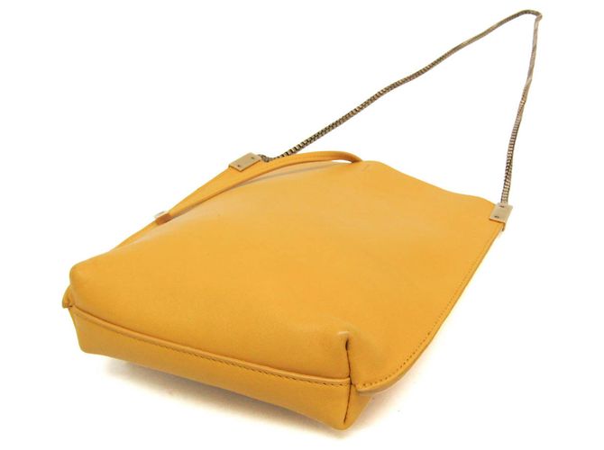 Piccola borsa a tracolla Hobo con catena Saint Laurent Giallo - vista 2