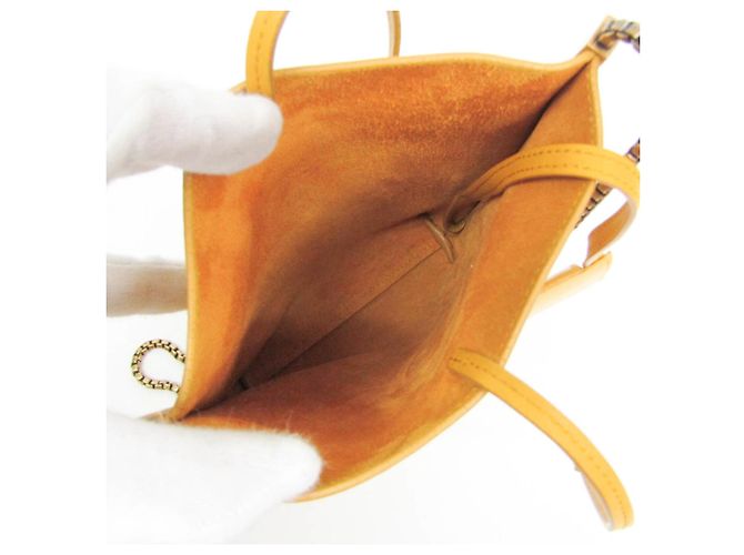 Piccola borsa a tracolla Hobo con catena Saint Laurent Giallo - vista 3
