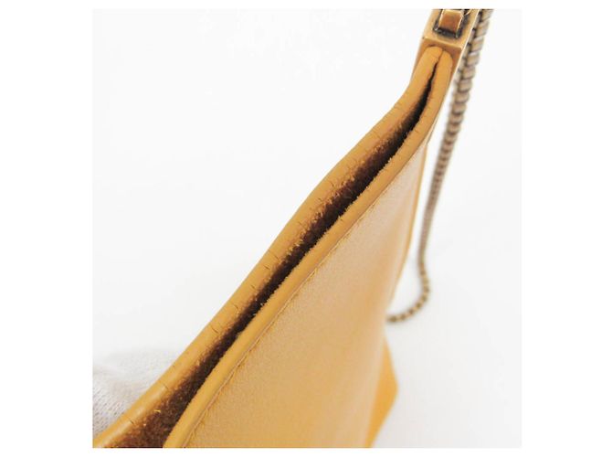 Piccola borsa a tracolla Hobo con catena Saint Laurent Giallo - vista 9