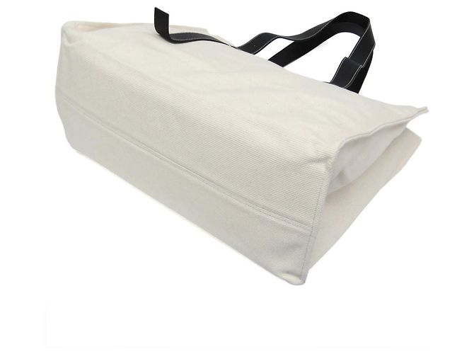 Loewe Paula's Ibiza Canvas und Leder Tote Bag Schwarz Aus weiß - Ansicht 2
