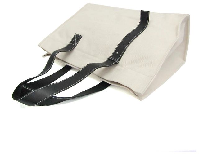 Loewe Paula's Ibiza Canvas und Leder Tote Bag Schwarz Aus weiß - Ansicht 5