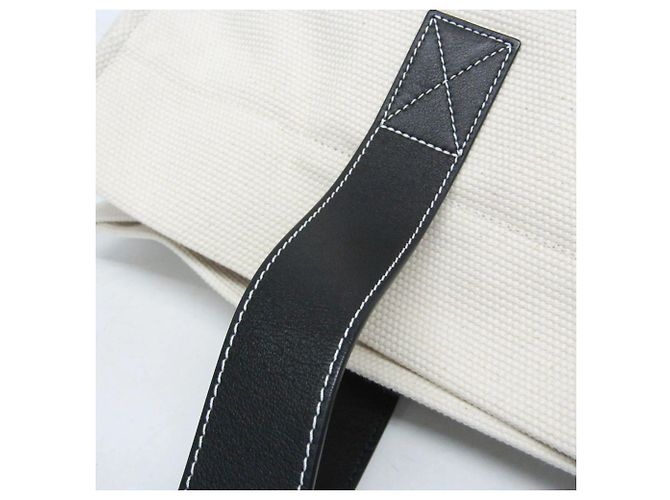 Loewe Paula's Ibiza Canvas und Leder Tote Bag Schwarz Aus weiß - Ansicht 7