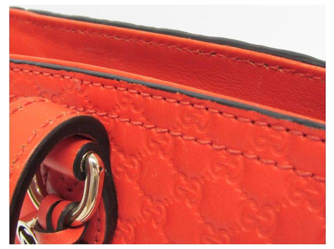 Borsa a mano/Borsa a tracolla in pelle MicroGuccissima arancione Gucci - vista 10