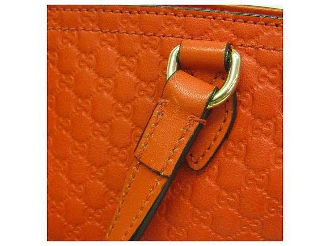 Borsa a mano/Borsa a tracolla in pelle MicroGuccissima arancione Gucci - vista 12