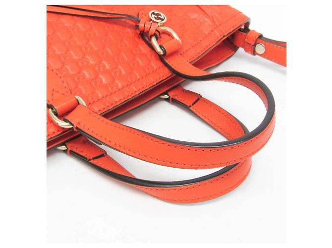 Borsa a mano/Borsa a tracolla in pelle MicroGuccissima arancione Gucci - vista 14